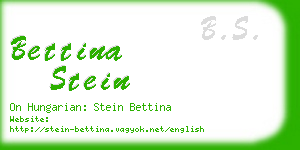 bettina stein business card